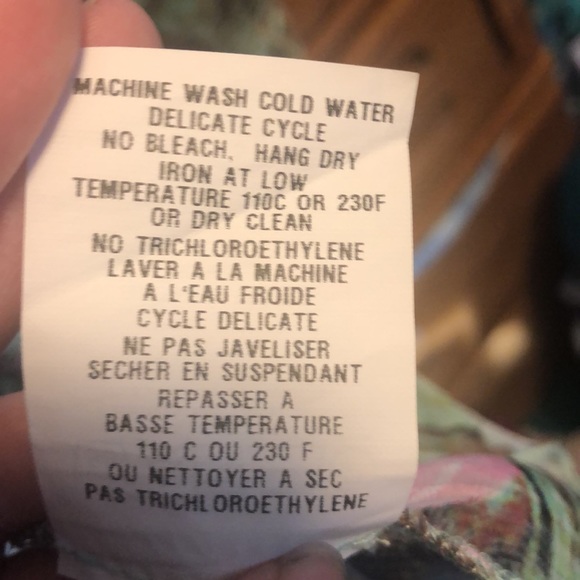 Cartise asymmetrical hi-lo chiffon floral blouse green and pink - Picture 5 of 6